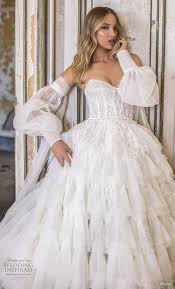 Off Shoulder Bishop Sleeve Wedding Dress Wona Couture 2020 Wedding Dresses Aurora Bridal Collection Wedding Inspirasi In 2020 Wedding Dress Long Sleeve Bridal Bridal Dresses