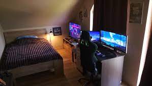 Tv in bedroom is especially unhealthy. Updated Room With Tv Desk Curtains Malelivingspace