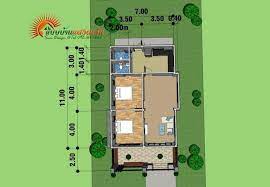 แบบบ านสไตล โมเด ร นลอฟท 2 ห องนอน 2 ห องน ำ ด ไซน ทรงบ านแบบยาว เหมาะสำหร บท ด นหน าแคบ naibann com บ านโมเด ร น บ านหล งเล ก ห องนอน