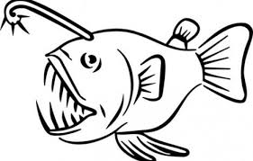 Then, let the children color their angler fish. Angler Fish Coloring Pages Fish Coloring Page Angler Fish Fish Clipart