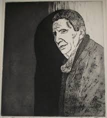 PORTRAIT OF GERTRUDE STEIN Original Signed Etching Proof Printing Joyce  Marcus