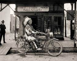 Vintage Photo Indian Motorcycle Native American Chief Gift For Etsy Indian Motorcycle Vintage Motorcycles Motorcycle