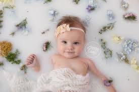 Milk Bath Dream Session Angelina 6 Months Baby Milk Bath Baby Milk Baby Milk Bath Milk Bath Photography