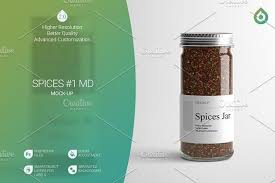 Spices Jar Mockup Food Mockup Cosmetics Mockup Spice Jars