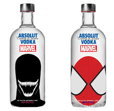 8 Bouteilles D Absolut Vodka Aux Couleurs Des Super Heros Marvel Absolut Vodka Vodka Vodka Bottle