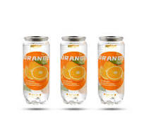 OEM- Pet Thin Bottle 350ml Fresh Fruit Flavor with Bubbles Transparent  Carbonated Beverage