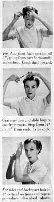Create one hair roll on each side of the head, which hints at an overall v shape. Short Cuts How To Create 3 Vintage Hairstyles From 1950 Click Americana