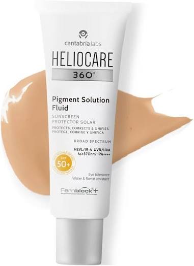 Cantabria Labs - Heliocare 360&deg; Pigment Solution Fluid SPF 50+ - 50ml - Fluido Ultraligero - Previene y Corrige Hiperpigmentaciones - Protecci&oacute;n Solar Avanzada : Amazon.es: Belleza