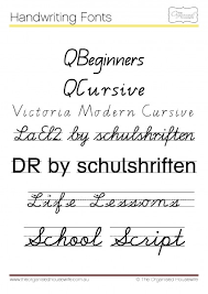 We offer tracing printables in both print and cursive for all 26 letters of the alphabet, as well as themed pages with neat, colorful designs that aim to entice kids to practice. Fonts To Help Kids To Write Qld Cursive The Organised Housewife