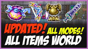 Terraria 1 4 All Items World All Modes Pc Download Link Below Upda Terrarium Items Make It Yourself