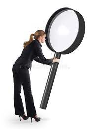 Find vectors of magnifying glass. Woman Looking Through A Magnifying Glass Stock Photo Image Of Business Female 35173562