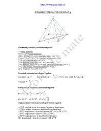 Piramida triunghiulara regulata vabc are apotema bazei de 4√3 cm, iar unghiul dintre faţa laterala si planul bazei este 60°. Piramida Patrulatera Regulata Pdf