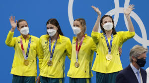 The powerhouse team set a new world record after finishing the swim in just 3:29.69 minutes. Tokyo Olympics 2021 Swimming Day 2 Finals Results Highlights Australia Women S 4x100m Relay World Record Emma Mckeon Swim Jack Mcloughlin Brendon Smith
