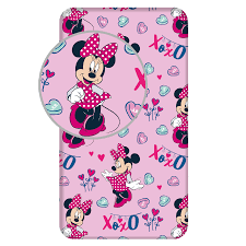 Mickey, minnie and tom cat hiding behind a tree. Disney Minnie Mouse Spannbetttuch Xoxo 90 X 200 Cm Baumwolle Simbashop Nl