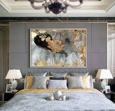 Black And Gold Bedroom Wallpaper Grey Gold Black Gold Leaf Large Luxury Wall Art Canvas Print Etsy In 2020 Grey And Gold Bedroom Black Gold Bedroom Grey And Gold