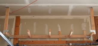 Installing overhead garage storage is a great way to gain storage space while sacrificing zero floor this project assumes that the ceiling joists in your garage run perpendicular to the ceiling cleat. Diy How To Build Suspended Garage Shelves Building Strong