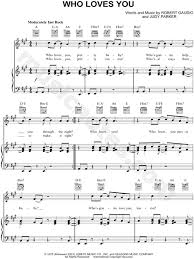 Frankie Valli The Four Seasons Who Loves You Sheet Music In A Major Transposable Download Print Sku Mn0065070