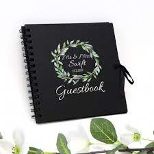 I make wedding guest books which are completely custom. Printed Personalised Guest Book Spiral Black Wedding Signing Book Photo Album
