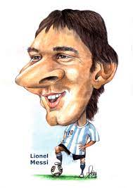 Dit was een oefening van een expressief portret. Lionel Messi Van Szena Sports Cartoon Toonpool