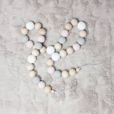 Wooden Beads Garland Nursery Garland Baby Room Decor Wooden Ball Garland Baby Girl Room Decor Wooden Bead Garland Beaded Garland Garland Nursery