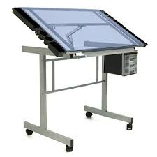 Glass Drawing Table Adjustable Craft Drafting Tracing Portable Station Work Desk Studiodesignsglassdrawingtable Architects Desk Craft Station Design