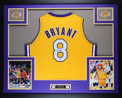 Kobe bryant's jersey history (nba.com). Kobe Bryant Autographed And Framed Gold Lakers 8 Jersey