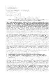 Ces cours sont très simples et s'adressent à des personnes qui n'ont jamais fait parler du passé attention! Pdf Ou Nous Conduit L Hegemonie De La Langue Anglaise Quelques Consequences Nefastes De L Utilisation De La Langue Anglaise En Science Et En Technologie Dans Le Contexte International L Exemple Francais