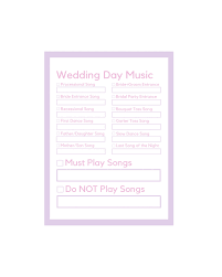 Printable Song List Wedding Planner Inserts For Binder Dj Etsy Wedding Music List Wedding Song List Wedding Ceremony Songs