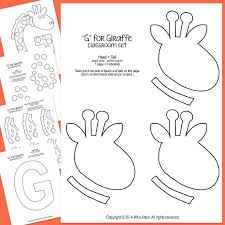 Free + easy to edit + professional + lots backgrounds. Alphabet Art Template Upper G Giraffe Who Arted