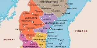 Sweden, detailed map with rivers and lakes. Swedia Peta Peta Swedia Eropa Utara Eropa
