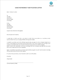 Gratis Early Pensionering Brief