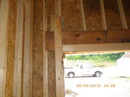 The header is the large wooden beam above the door of your garage, which supports the walls and ceiling above, and helps to support the weight of any extensions which go over the garage. Garage Door Header Issue Structural Inspections Internachi Forum