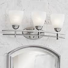 Brushed Nickel Possini Euro Design Traditional Bathroom Lighting Lamps Plus