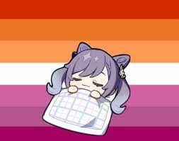 Chibi keqing lesbian pfp | Lesbian flag, Anime, Flag icon