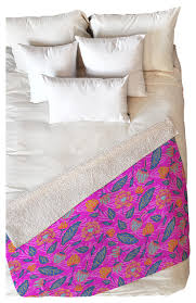 Woven sundown fuschia throw blanket. Hello Sayang Summer Batik Fuchsia Fleece Throw Blanket Contemporary Throws By Deny Designs Houzz