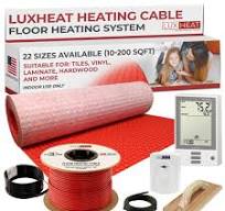 LuxHeat Radiant Floor Heating Cable System with Flex-Heat Membrane &  Programmable Thermostat for Sale ☑️