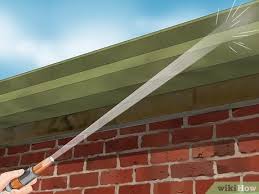 Complete your renovation by spray painting your gutters fascia soffits to match the colour of your upvc windows and doors. How To Paint Gutters With Pictures Wikihow