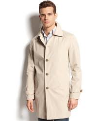 Double breasted peak lapel 6 buttons olive wool overcoat. Men S Beige Overcoats From Macy S Lookastic