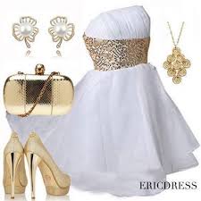 White And Gold Dress Party Dress Outfits Gold Dress Outfits Cute Dresses For Party