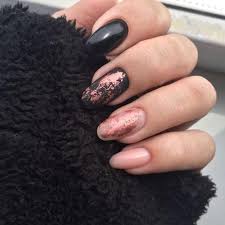 Black And Rose Gold Glitter Nails 35 Gorgeous Rose Gold Nails Perfect For Any Event 2020 Guide Rose Gold Nails Design Gold Nail Designs Rose Gold Nails