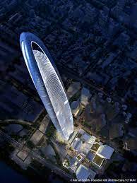 The tower will be 606m (1,988ft) high and have about 119 storeys. Wuhan Greenland Center The Skyscraper Center