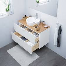 See ikea's latest home furniture and accessories for your home decor solutions. Godmorgon Tolken Tornviken Meuble Lavabo Av Lavabo A Poser 45 Blanc Bambou Dalskar Mitigeur Lavabo 102x49x74 Cm Ikea