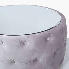 258 rhinestone tufted cream beige leather coffee table with glass top. Soft Pink Velvet Coffee Table With Tufted Buttons And Mirrored Top Picture Perfect Home
