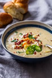 Smoky Jalapeno Cheddar Potato Soup Olive Mango Recipe Cheddar Potatoes Potato Soup Delicious Soup