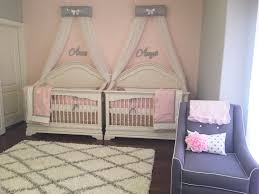 Twins Bed Canopies Matching Sisters Free Curtains Gray White Pink And Curtain Upholstered Two Bow Twin Bedroom Nursery So Zoe Twin Canopy Bed Crib Canopy Cribs