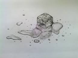 Melting Ice Cube Ice Drawing Ice Cube Drawing Drawings