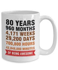 See more great gifts at www.80thbirthdayideas.com. 80 Year Old Birthday Grandma For Mothers Day Days Minutes Of Being Awesome 80 Years Old