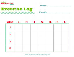 Free Printable Exercise Log For Kids Modern Homeschool Family Workout Log Physical Activities For Kids Workout Log Printable