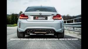 Exhaust systems benefit from additional performance and increased responsiveness. Prototype Akrapovic Slip On Titanium Exhaust For Bmw M2 Competition Sound Check Youtube