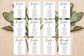 Calligraphy Seating Cards Wedding Printable Unique Seating